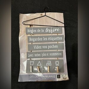 Gray Wall Decor with Clips